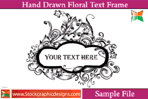 Hand Drawn Floral Text Frame