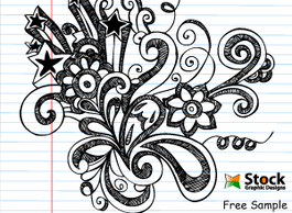 Hand Drawn Notebook Doodle Flower Vector Illustration