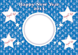 Happy New Year 2013 stars card