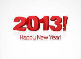 Happy New Year 2013 Vector Typography