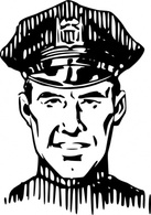 Head People Man Police Person Human Hat Cap Lineart Policeman