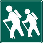 Hiking Trail Vector Sign
