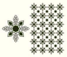 Islamic design element isolated white