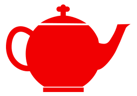 Jubilee tea pot red