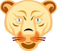 Lion Face clip art