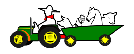 Logo tractor animales