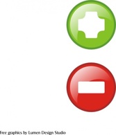 Lumen Red Green Glass Icons Button Buttons Desi Minus Plus Cancel Des Yessubmit