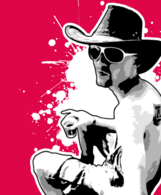 Man with Hat and Sunglasses Vector