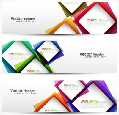 Modern Headers Banners Vector