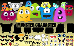 Monsters Characters Vector Free