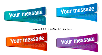 Multi Colored Stickers Vector