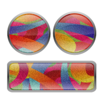 Multicolored Film Grained Buttons