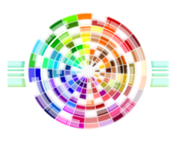 Multicolored Wheel Abstract Background