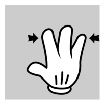 MultiTouch-Interface Mouse-theme 3-fingers-Pinch