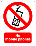 No Mobile Phones Vector Sign