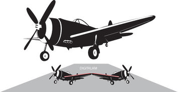 Old-fashioned plane free vector