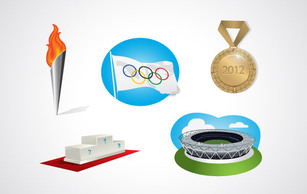 Olympic elements vector