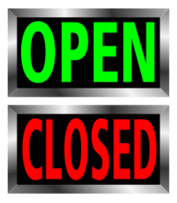 Open and Closed signs