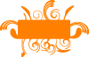 Orange Floral Vector Banner