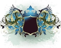 Ornate heraldic shield