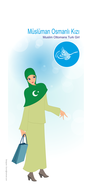 Ottomans, Turk, Muslim Girl Vector