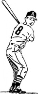 Outline Cartoon Sports Baseball Player Lineart Papapishu Bw Players