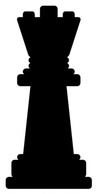 Outline Silhouette Queen Recreation Cartoon Chess Symbols Games Game Chesspieces Pieces Piece Entertainment