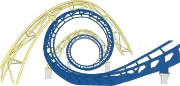 Park Outline Ride Roller Cartoon Free Coaster Tracks Swirly Track Dizzy Rollercoaster Hilusinations Coasters