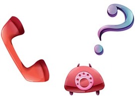 Phone and question mark vector