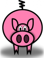 Pink Pig clip art
