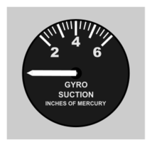 Piper Gyro Suction Gage