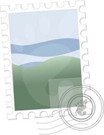 Postage stamp vector 1