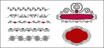 Practical exquisite lace pattern vector material