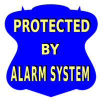 Protected by Alarm system sign 2