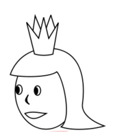 Queen's Head Line Art