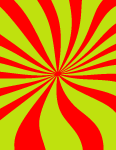 Red And Green Sunbeam Vector