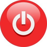 Red Power Button clip art