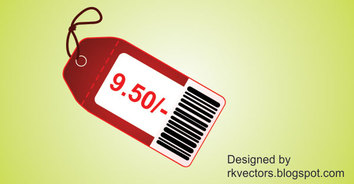 Red Price Tag vector