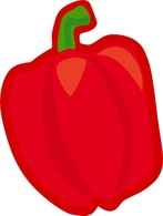 Red Set Food Plants Vegetables Pepper Bell Bell Pepper