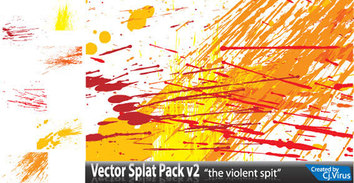 Red, Yellow, Orange splatter free vector