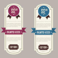 Retro Banner Vector - Free Vector of the Day #209: Retro Pricing Banners