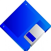 Sabathius Floppy Disk Blue No Label clip art