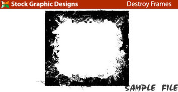 Sample file from destroy frames vector and photoshop brush pack
