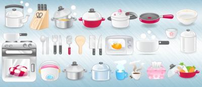 Set of kitchen icons
