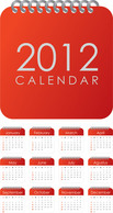 Simple Red 2012 Calendars