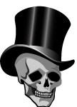 Skull With Hat Vector Image