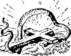 Snake And Cross clip art