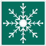 Snow On The Road Vector Sign