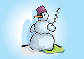 Snowman Winter Scene