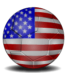 Soccer Ball Vector In Us Colors